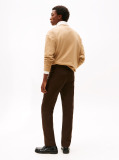 Brown Denton Washed Straight Jeans  Men