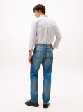 Blue Relaxed Straight Leg Jeans  Men