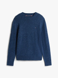 Blue Wool Blend Donegal Knit Jumper  Men