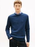 Blue Wool Blend Donegal Knit Jumper  Men