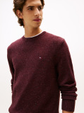 Red Wool Blend Donegal Knit Jumper  Men