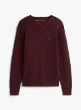Red Wool Blend Donegal Knit Jumper  Men