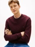 Red Wool Blend Donegal Knit Jumper  Men