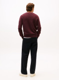 Red Wool Blend Donegal Knit Jumper  Men