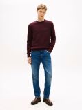 Red Wool Blend Donegal Knit Jumper  Men