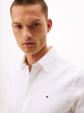 White Slim Fit Yarn Dyed Dobby Shirt  Men