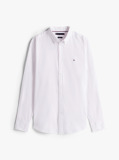 White Slim Fit Yarn Dyed Dobby Shirt  Men