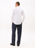 White Slim Fit Yarn Dyed Dobby Shirt  Men
