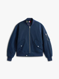 Blue Water Repellent Relaxed Bomber Jacket  Men