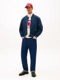 Blue Water Repellent Relaxed Bomber Jacket  Men
