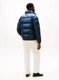 Blue Shiny Water Repellent Down Puffer Jacket  Men
