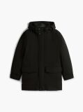 Black Water Repellent Down Hooded Rockie Parka  Men