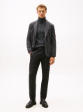 Grey Smart Casual Denton Brushed Check Straight Leg Chinos  Men