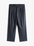 Blue Smart Casual Wool Blend Trousers  Men
