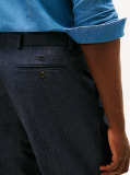 Blue Smart Casual Wool Blend Trousers  Men