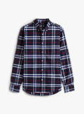 Multi Regular Fit Brushed Oxford Check Shirt  Men