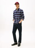 Multi Regular Fit Brushed Oxford Check Shirt  Men