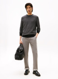 Grey Herringbone Knit Jumper With Cashmere  Men