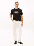 Black Logo Embroidery Crew Neck T-Shirt  Men