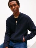 Blue Flag Emboidery Zip Through Cardigan  Men