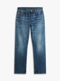 Blue Whiskered Regular Straight Leg Jeans  Men