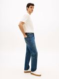 Blue Whiskered Regular Straight Leg Jeans  Men