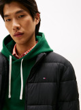 Black Mid Weight Stand Collar Jacket  Men