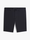 Blue Denton Print Slim 9.5" Inseam Chino Shorts  Men