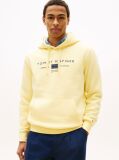 Yellow Logo Terry Drawstring Hoody  Men