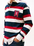 Multi Logo Appliqué Stripe Relaxed Rugby Shirt  Men