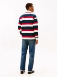 Multi Logo Appliqué Stripe Relaxed Rugby Shirt  Men