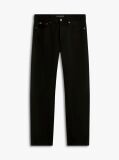 Black Washed Regular Straight Leg Black Jeans  Men