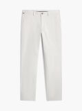 Beige Denton Straight Textured Chinos  Men
