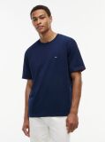 Blue Mixed Texture T-Shirt  Men