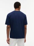 Blue Mixed Texture T-Shirt  Men