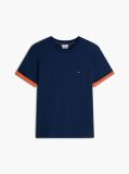 Blue Mixed Texture T-Shirt  Men
