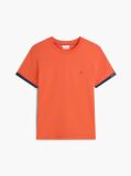 Orange Mixed Texture T-Shirt  Men
