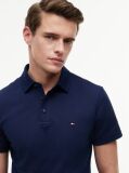 Blue Regular Fit Mesh Jersey Polo Shirt  Men