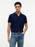 Blue Regular Fit Jacquard Polo Shirt  Men