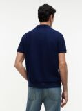 Blue Regular Fit Jacquard Polo Shirt  Men