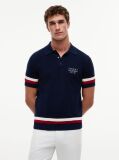 Blue Regular Fit Signature Textured Polo Shirt  Men