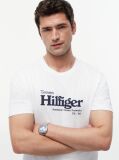 White Logo Graphic Jersey T-Shirt  Men