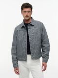 Multi Stripe Denim Jacket  Men