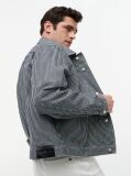 Multi Stripe Denim Jacket  Men