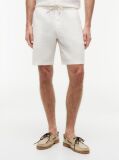 Beige Dover Linen Blend 8" Inseam Chino Shorts  Men