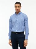 Blue Regular Fit Flex Gingham Shirt  Men