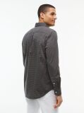 Grey Regular Fit Flex Gingham Shirt  Men