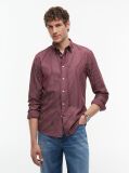 Red Regular Fit Flex Stripe Shirt  Men