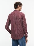 Red Regular Fit Flex Stripe Shirt  Men