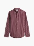Red Regular Fit Flex Stripe Shirt  Men